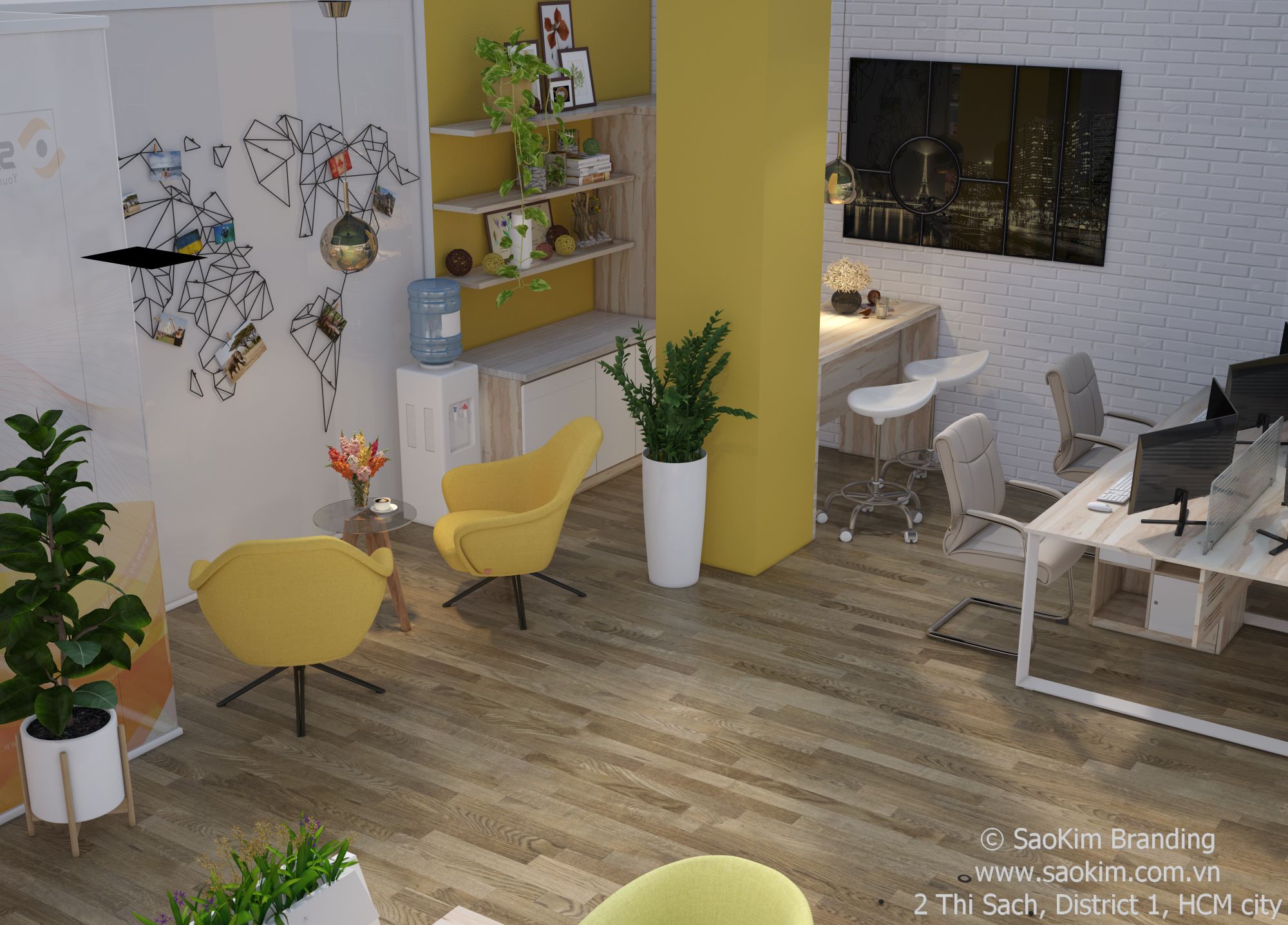 SAO KIM HCMC OFFICE - Dự án thiết kế nhận diện văn phòng của Sao Kim tại TP HCM